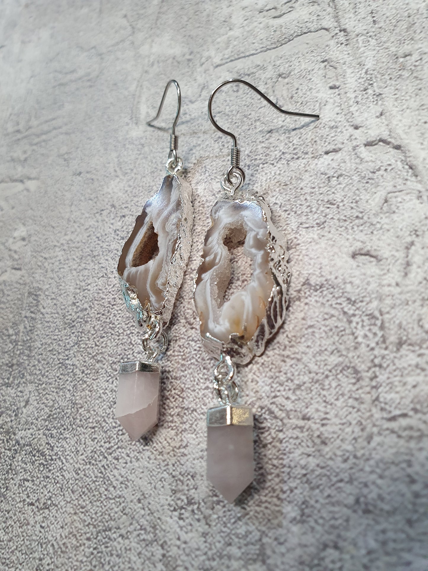 Geode Slice Rose Quartz